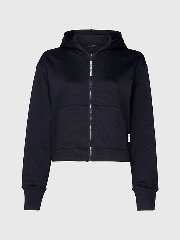black beauty cropped hoodie met rits voor dames - 