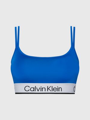 Calvin Klein Performance - Reggiseno sportivo rosa con spalline sottili e  logo in coordinato