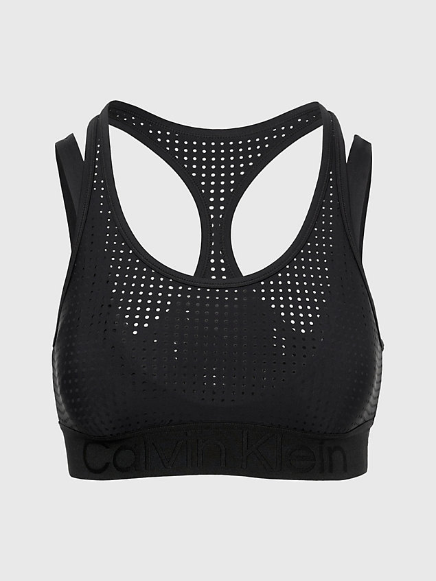 black low impact sports bra for women 