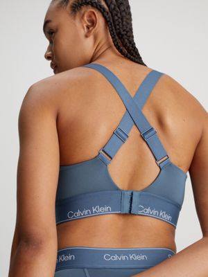 New Calvin Klein Performance XS Sports Bra Blue Strappy Back X-Small NWT 