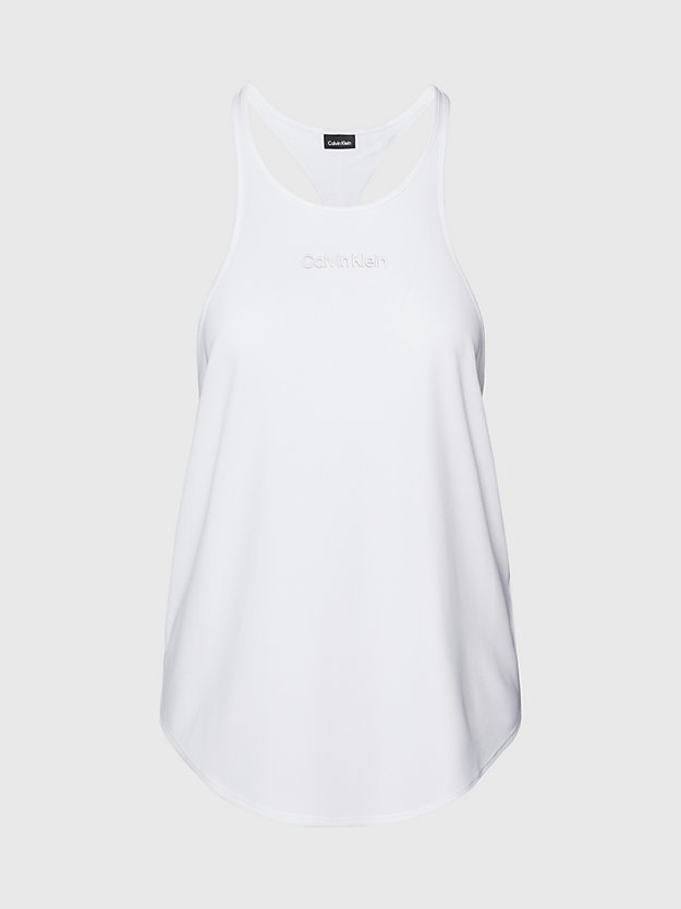 brilliant white gym tank top for women 