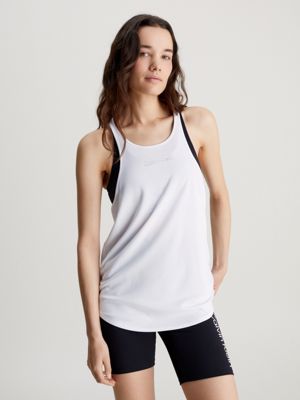 Camiseta blanca de tirantes Active Basic para mujer