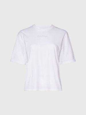 brilliant white gym t-shirt for women ck sport