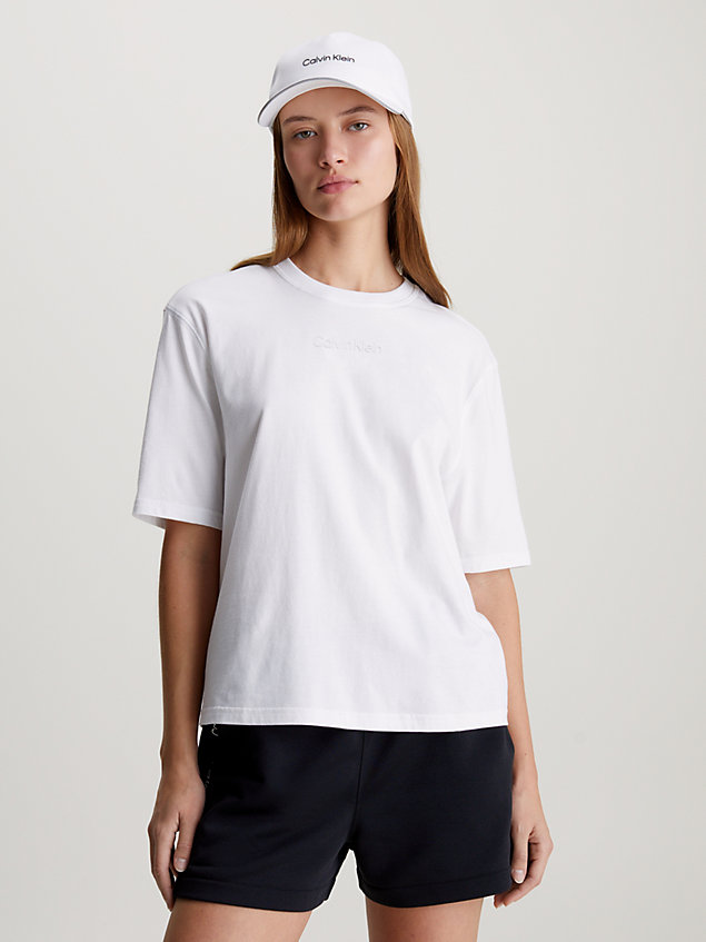 white gym-t-shirt für damen - 