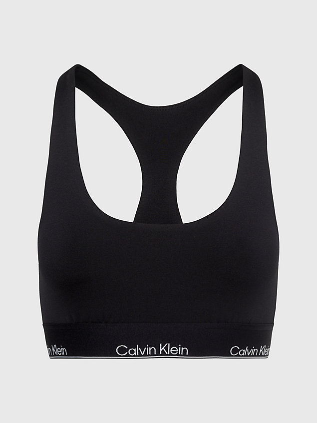 black medium impact sports bra for women 