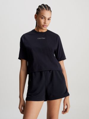 Calvin klein crop top and shorts set best sale