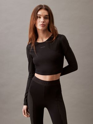 Long Sleeve Cropped Gym Top Calvin Klein 00GWS4K261BAE