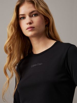 black beauty long sleeve gym t-shirt for women ck sport