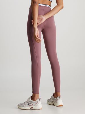 Calvin Klein Performance Leggings Logo Gym 00GWT0L633 Rosa Slim Fit