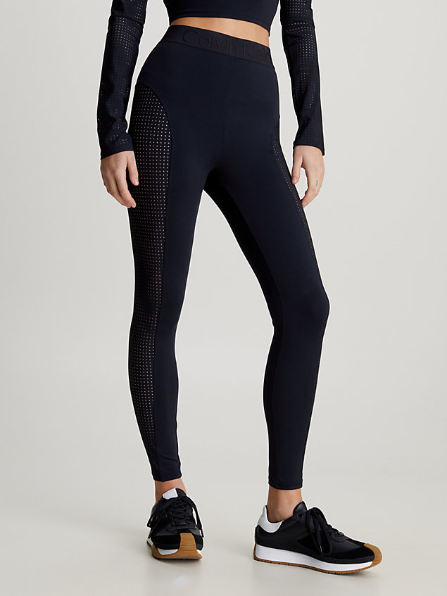 black 7/8 gym leggings for women 