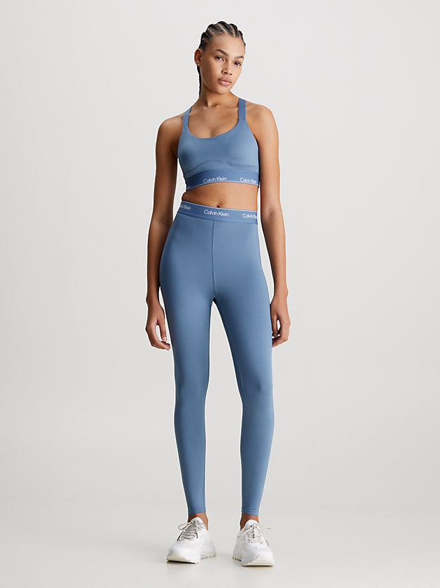 ceramic blue 7/8-sport-leggings für damen - 
