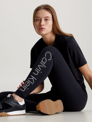 Womens Calvin Klein black Logo Sleep Leggings