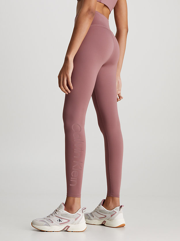 capri rose logo gym leggings for women 