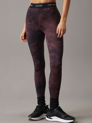 red 7/8 gym leggings for women ck sport