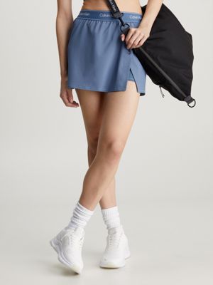 Hermina Mini Skirt - Ponte Side Split Bodycon Skirt in Black