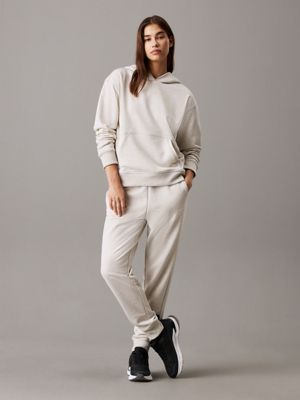 silver birch heather bluza z kapturem z materiału frotte dla kobiety - ck sport