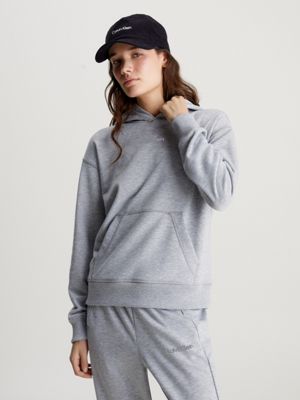grey french terry hoodie for women ck sport