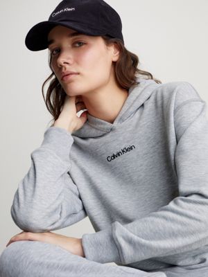 Grey calvin klein hoodie women's best sale