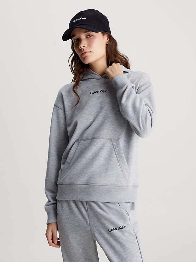grey heather hoodie aus french-terry für damen - 