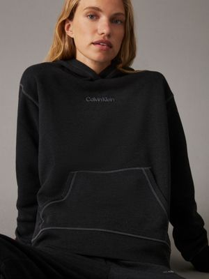 charcoal heather french terry hoodie for women ck sport