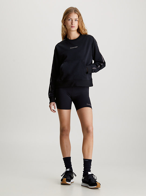 black beauty cropped french terry sweatshirt for women 