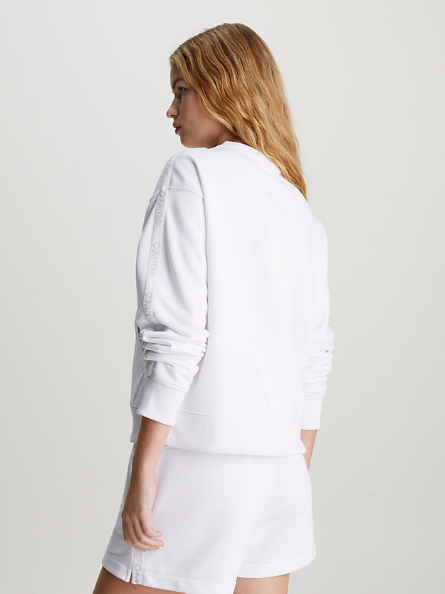 brilliant white cropped frans terry sweatshirt voor dames - 