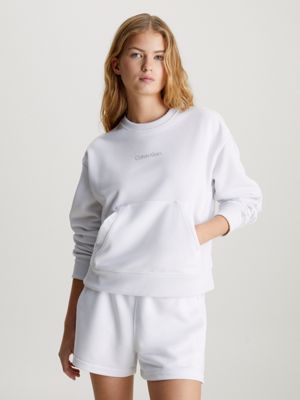 CALVIN KLEIN J20J220433YBI Sudaderas Manga larga Sin capucha Mujer Blanco