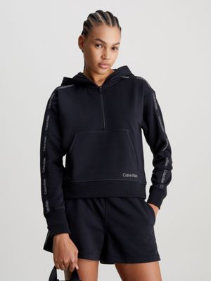 Calvin Klein Women's Contrast Drawcords Hoodie - Black/Timeless Camel