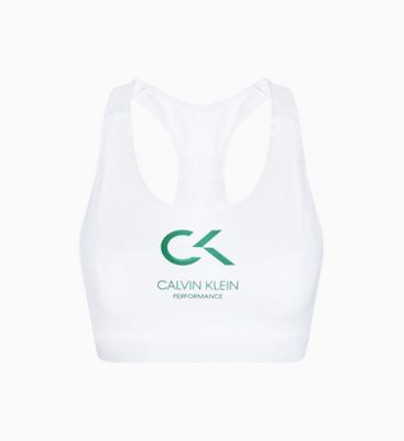 calvin klein white sports bra