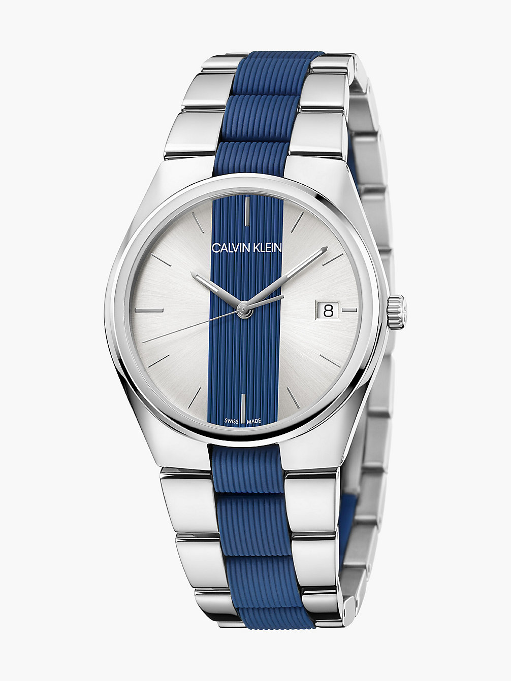 SILVER / BLUE > Horloge - Calvin Klein Contrast > undefined heren - Calvin Klein