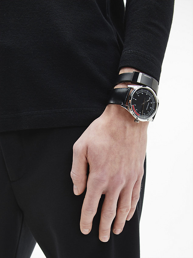 multi zestaw upominkowy z zegarkiem i bransoletką dla mężczyźni - calvin klein