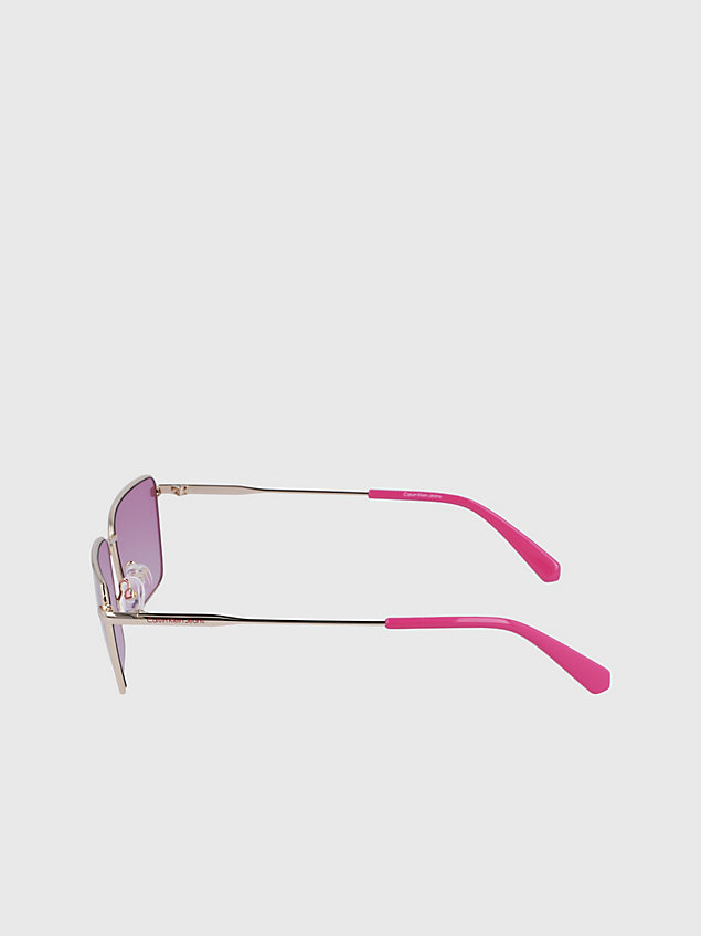 lunettes de soleil rectangulaires ckj22217s purple pour unisex calvin klein jeans