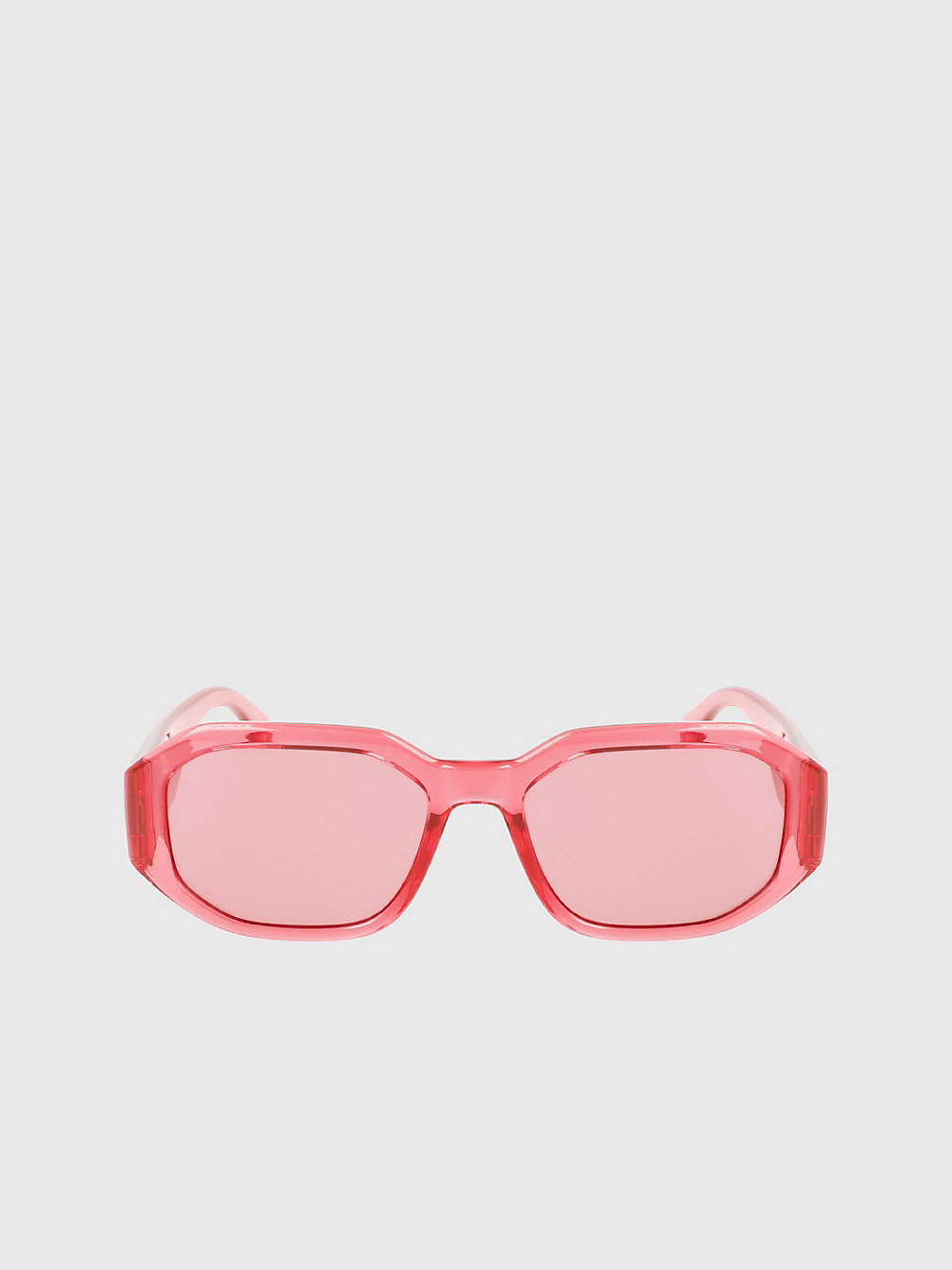 TRANSPARENT RED Modified Rectangle Sunglasses Ckj22633s undefined unisex Calvin Klein