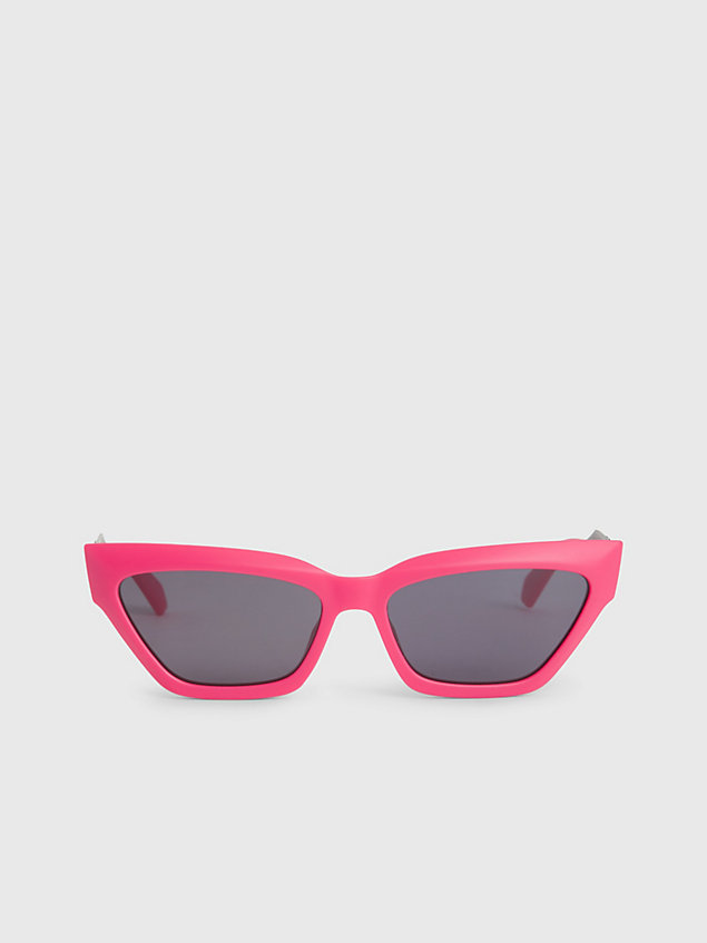 pink okulary przeciwsłoneczne cat eye ckj22640s dla kobiety - calvin klein jeans
