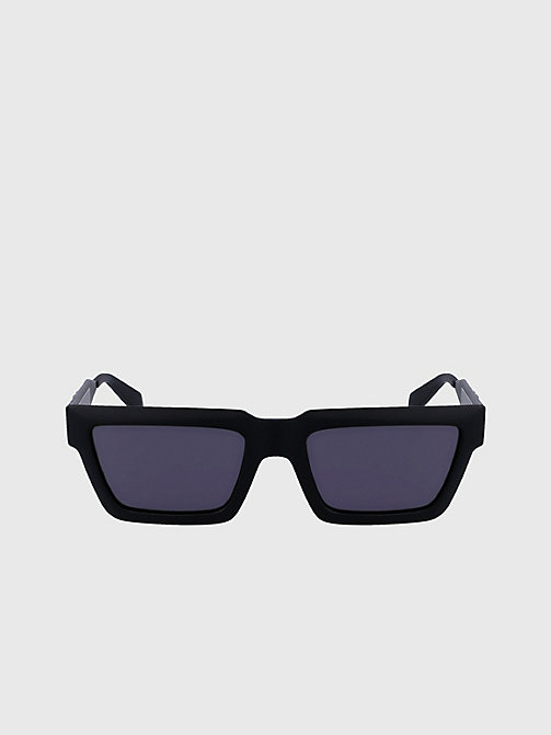 Akcesoria Okulary przeciwsłoneczne Kwadratowe okulary przeciwsłoneczne Calvin Klein Kwadratowe okulary przeciws\u0142oneczne czarny-br\u0105zowy W stylu casual 