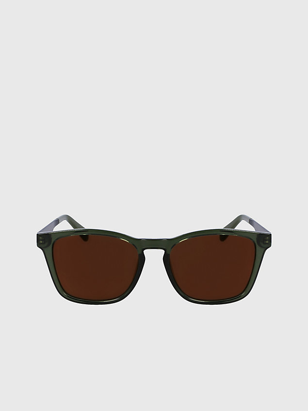 khaki rectangle sunglasses ckj22642s for men calvin klein jeans
