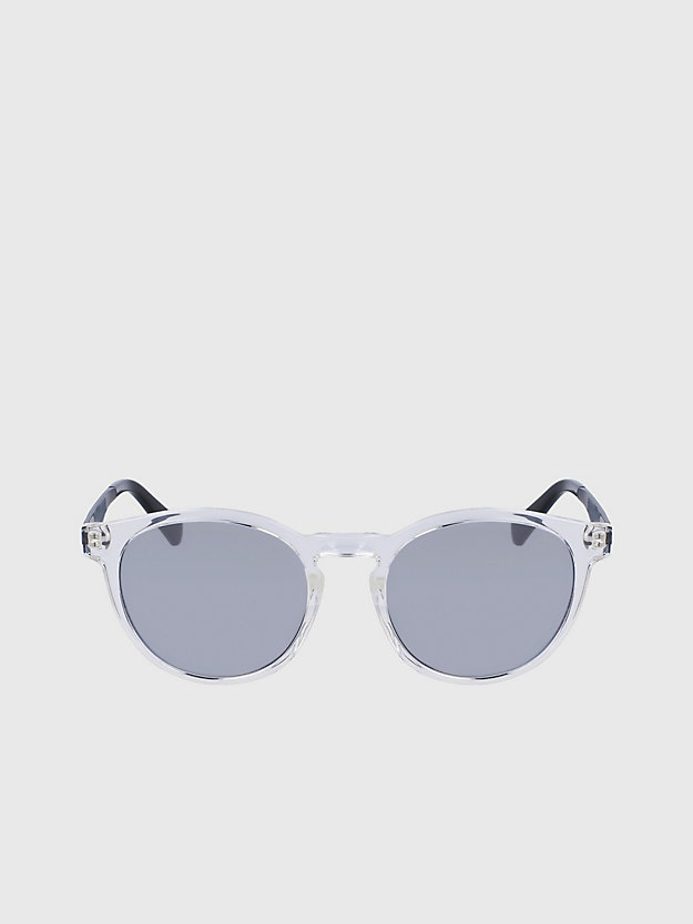 crystal clear rectangle sunglasses ckj22643s for unisex calvin klein jeans