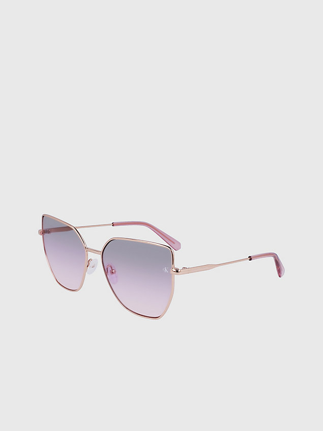 lunettes de soleil papillon ckj23202s pink pour femmes calvin klein jeans