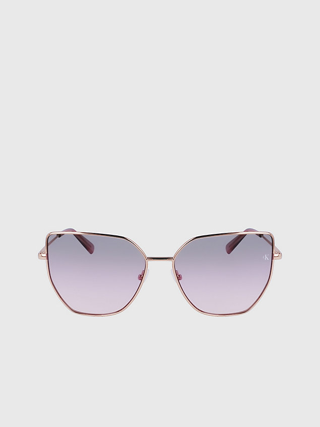 lunettes de soleil papillon ckj23202s pink pour femmes calvin klein jeans