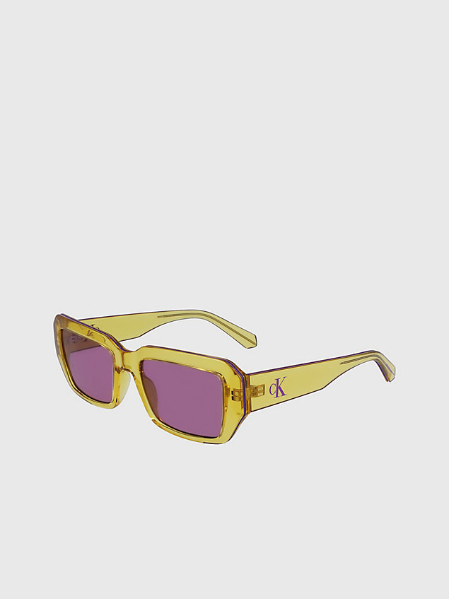 yellow rectangle sunglasses ckj23602s for unisex calvin klein jeans