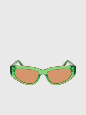 green cat eye sunglasses ckj23603s for women calvin klein jeans