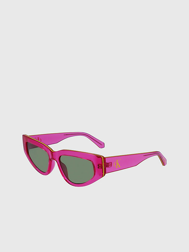 pink okulary przeciwsłoneczne w stylu cat eye ckj23603s dla kobiety - calvin klein jeans