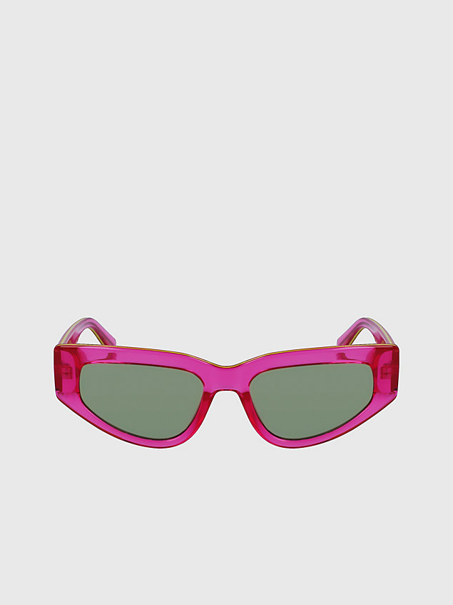 pink cat eye zonnebril ckj23603s voor dames - calvin klein jeans