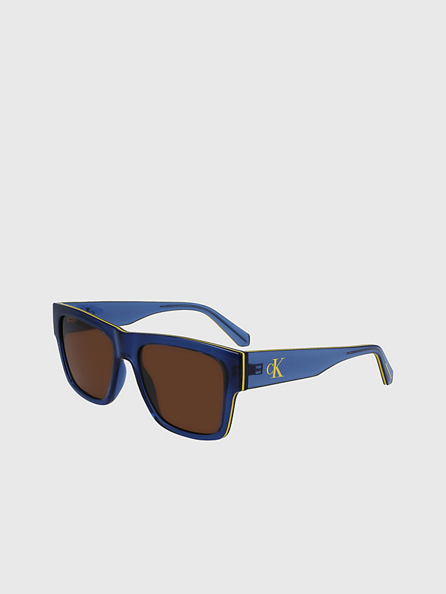 blue rechteckige sonnenbrille ckj23605s für herren - calvin klein jeans