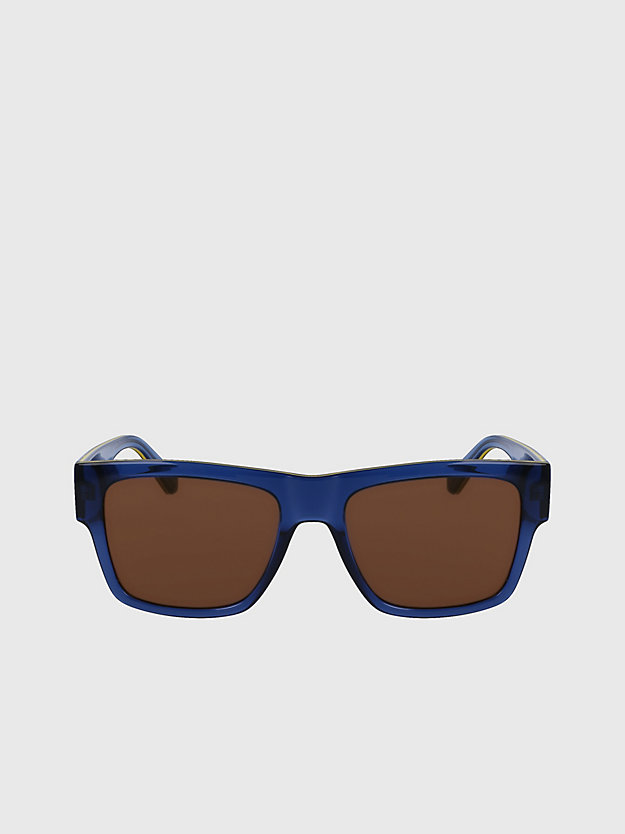 blue rechthoekige zonnebril ckj23605s voor heren - calvin klein jeans
