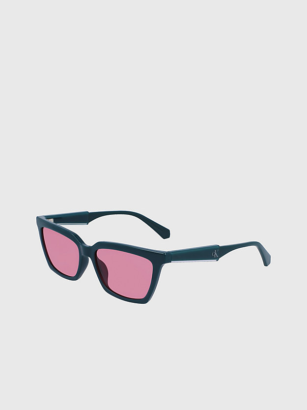 lunettes de soleil œil de chat ckj23606s green pour femmes calvin klein jeans