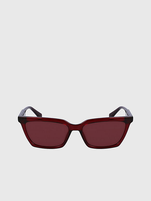 burgundy cat eye sunglasses ckj23606s for women calvin klein jeans