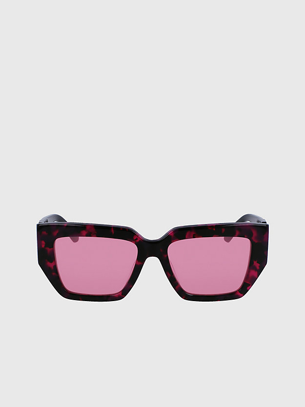 lunettes de soleil papillon ckj23608s pink havana pour femmes calvin klein jeans