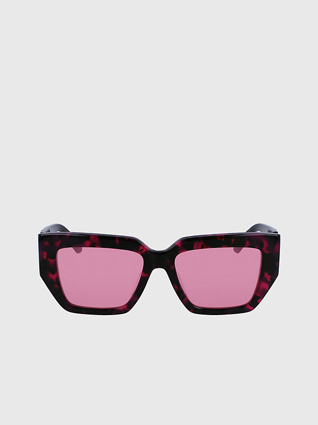 pink okulary przeciwsłoneczne typu butterfly ckj23608s dla kobiety - calvin klein jeans