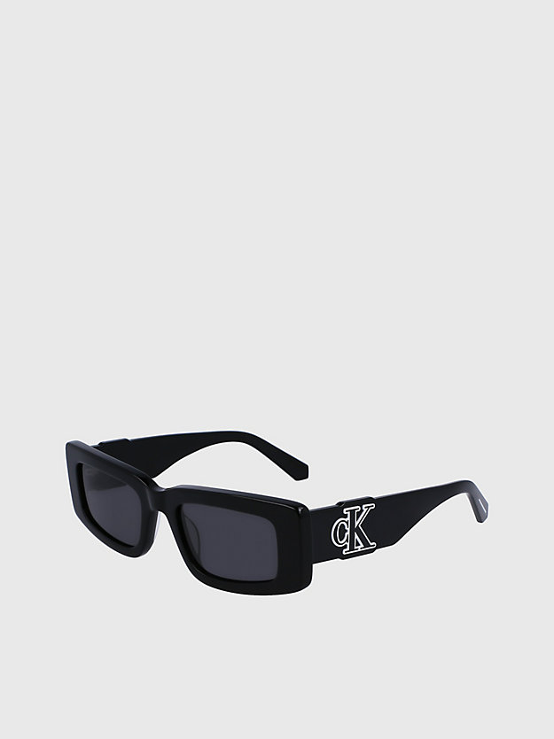 BLACK Prostokątne okulary przeciwsłoneczne CKJ23609S dla unisex CALVIN KLEIN JEANS